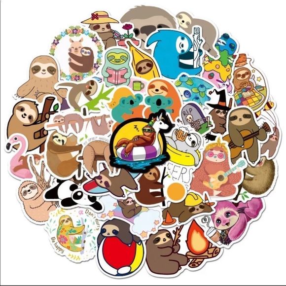 Sloth Decal Stickers 50! - Picture 2 of 5